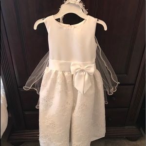 Girl’s size 10 Communion Dress with headpiece